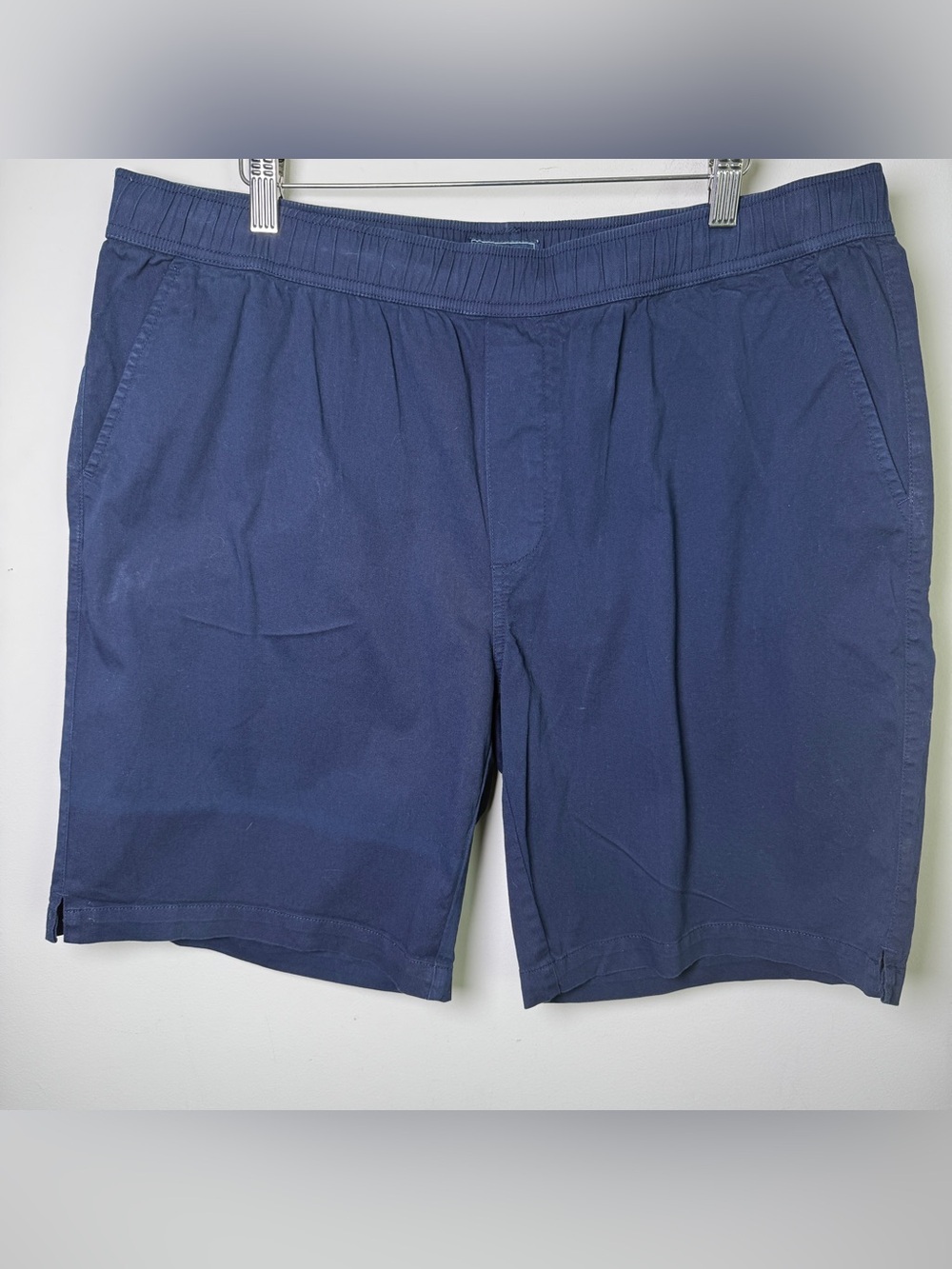 Reyn Spooner Navy Elastic Waist Cotton Stretch Shorts Designed Hawaii XL